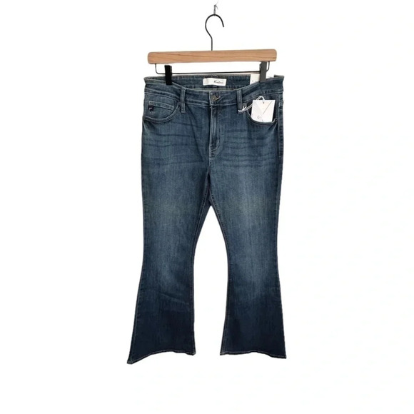 Kancan Ladies Mid Rise Flare Dark Wash Denim Jeans in Size 11/29 - Picture 2 of 8